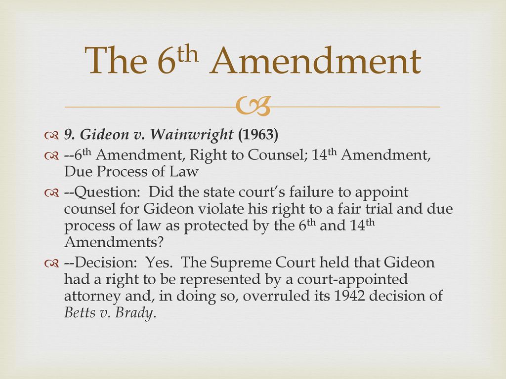 Gideon v wainwright decision hot sale